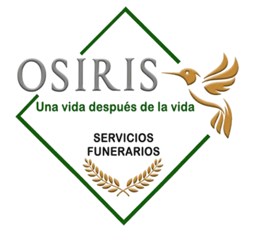 Logo de Funerales Osiris con el lema una vida después de la vida
